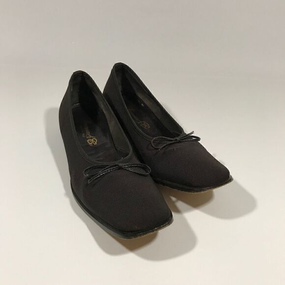 Fieramosca & Co Fabric Elastic Flats with Bow - Picture 1 of 6